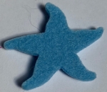 Seestern aus Filz hellblau